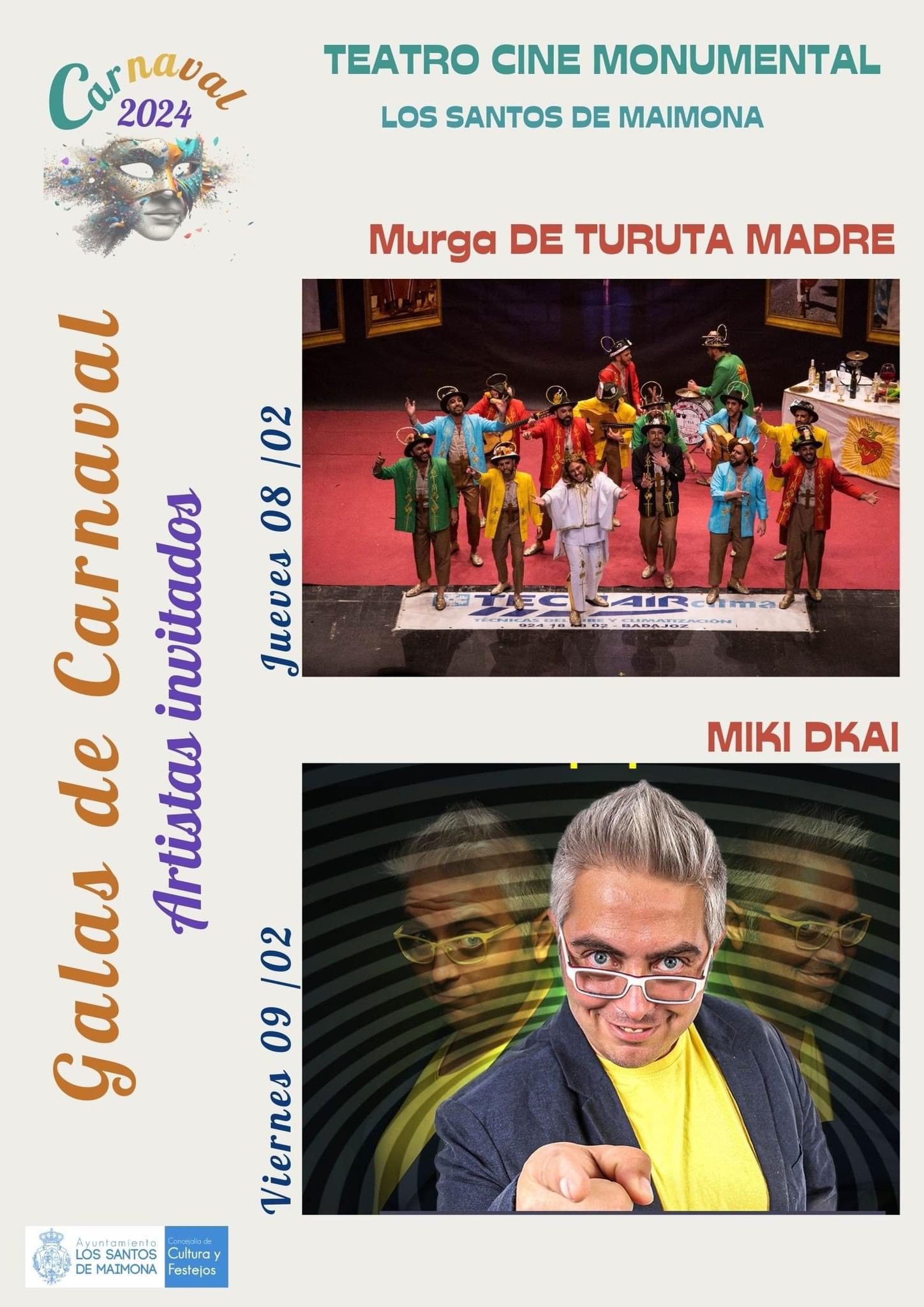 Miki D'Kai y la Murga “De Turuta Madre” artistas invitados en el Carnaval  Santeño - Onda Cero Sur Extremadura
