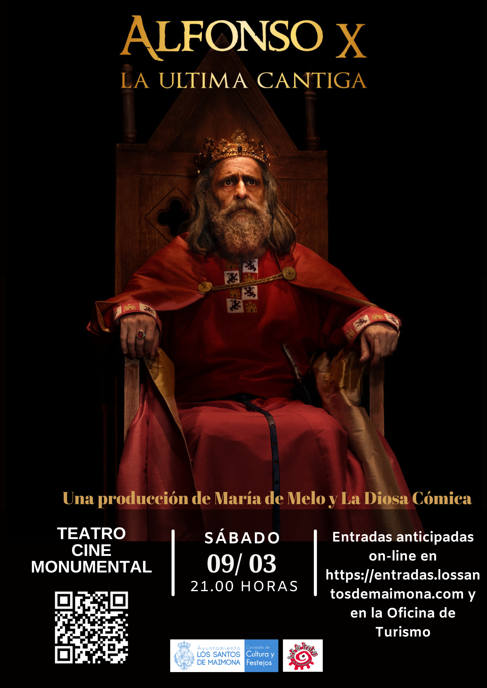 “Alfonso X, La última Cantiga”, teatro y música se unen en el Monumental para dar vida a los últimos días del Rey sabio