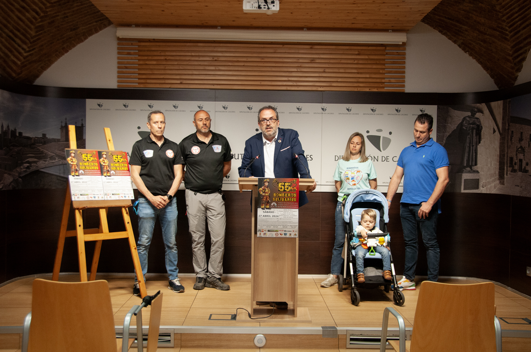 La Diputación de Cáceres y Bomberos Solidarios se suman a la jornada de lucha contra la enfermedad rara de Tay-Sachs con la carrera 55 Km