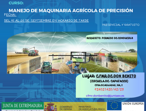 El CFMR de Don Benito imparte desde el próximo lunes un curso de manejo de maquinaria agrícola de precisión