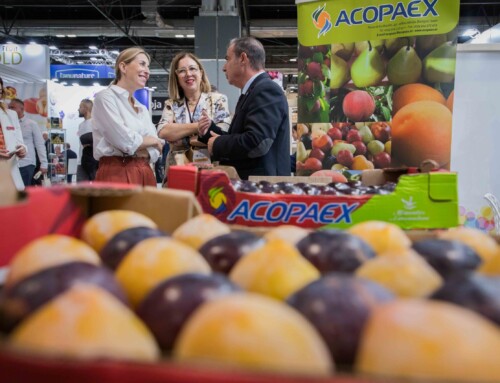 La presidenta de la Junta de Extremadura apoya al sector hortofrutícola extremeño en la feria internacional ‘Fruit Attraction’