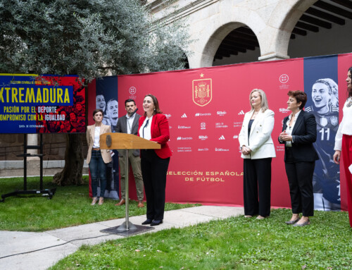 La secretaria general de Igualdad y Conciliación presenta el encuentro amistoso que disputarán en Almendralejo la Selección Española Femenina Absoluta de Fútbol contra la de Canadá