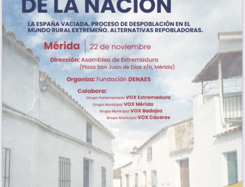 VOX Extremadura y Fundación DENAES celebran el Observatorio de la Nación en la Asamblea de Extremadura, en el que se abordarán retos sobre despoblación en la Región.