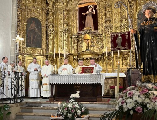 Mons. Luis Argüello, presidente de la Conferencia Episcopal Española, ha visitado Almendral