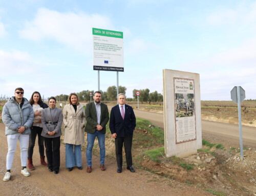 El consejero de Gestión Forestal y Mundo Rural visita las obras de mejora de infraestructuras viarias en Ribera del Fresno