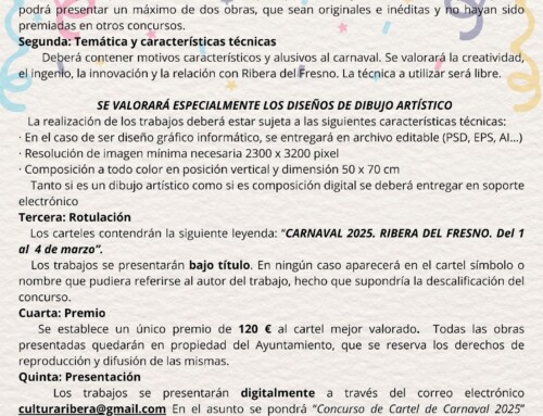 Ribera del Fresno lanza el Concurso del Cartel de Carnaval 2025